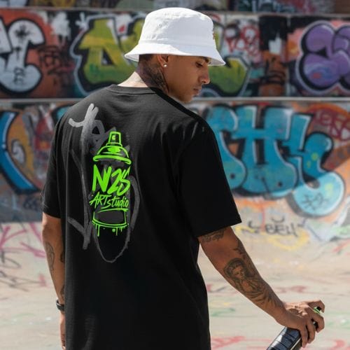 N.2.S art studio T-shirt oversized Night Pulse