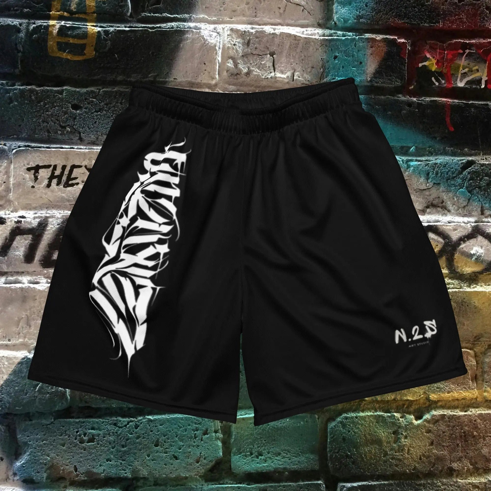 N.2.S art studio 2XS Glyph Shorts