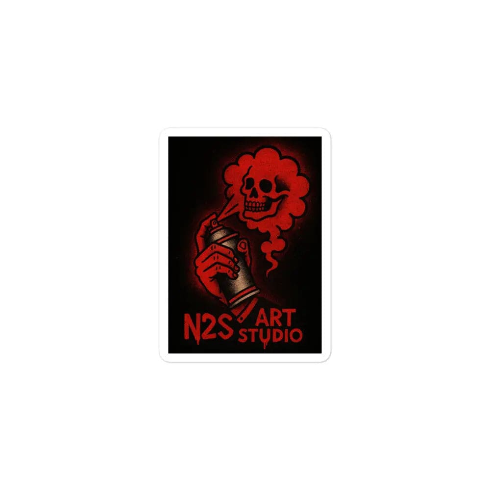 N.2.S art studio Stickers N2S graff skull