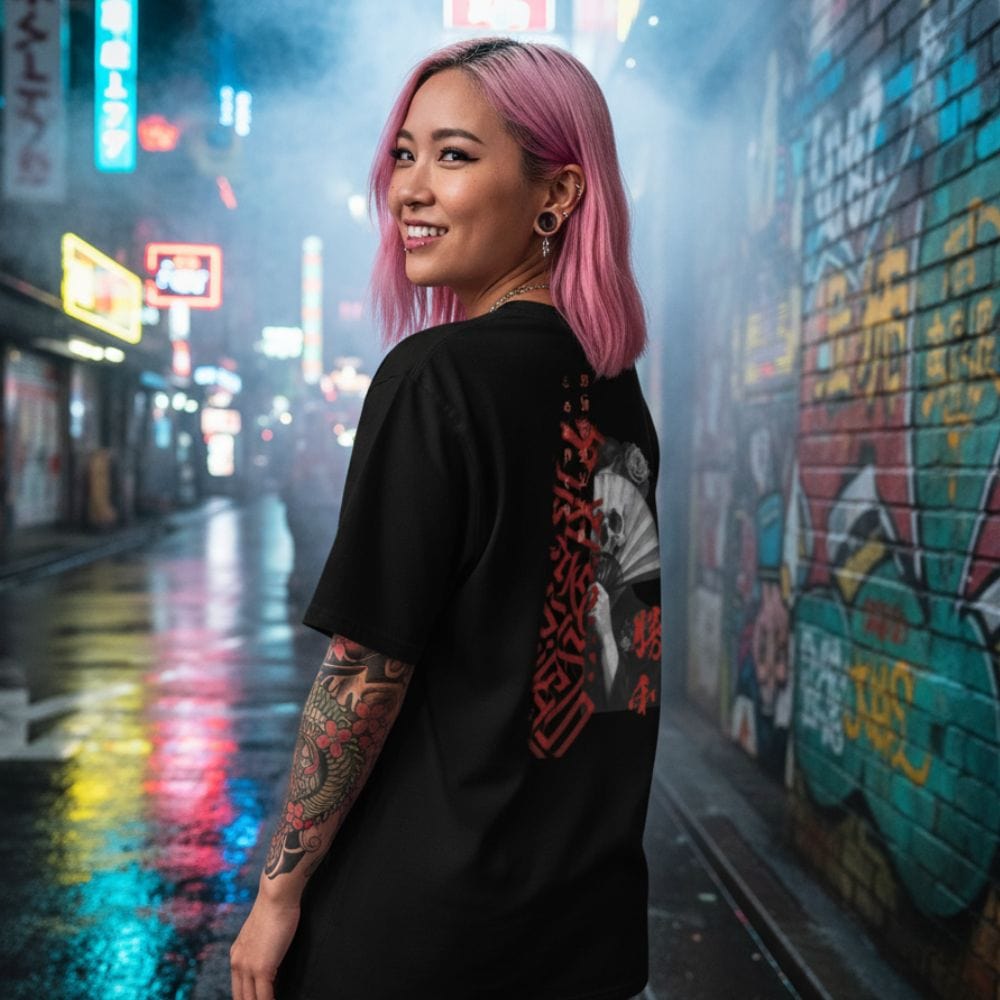 N.2.S art studio T-shirt oversize Geisha